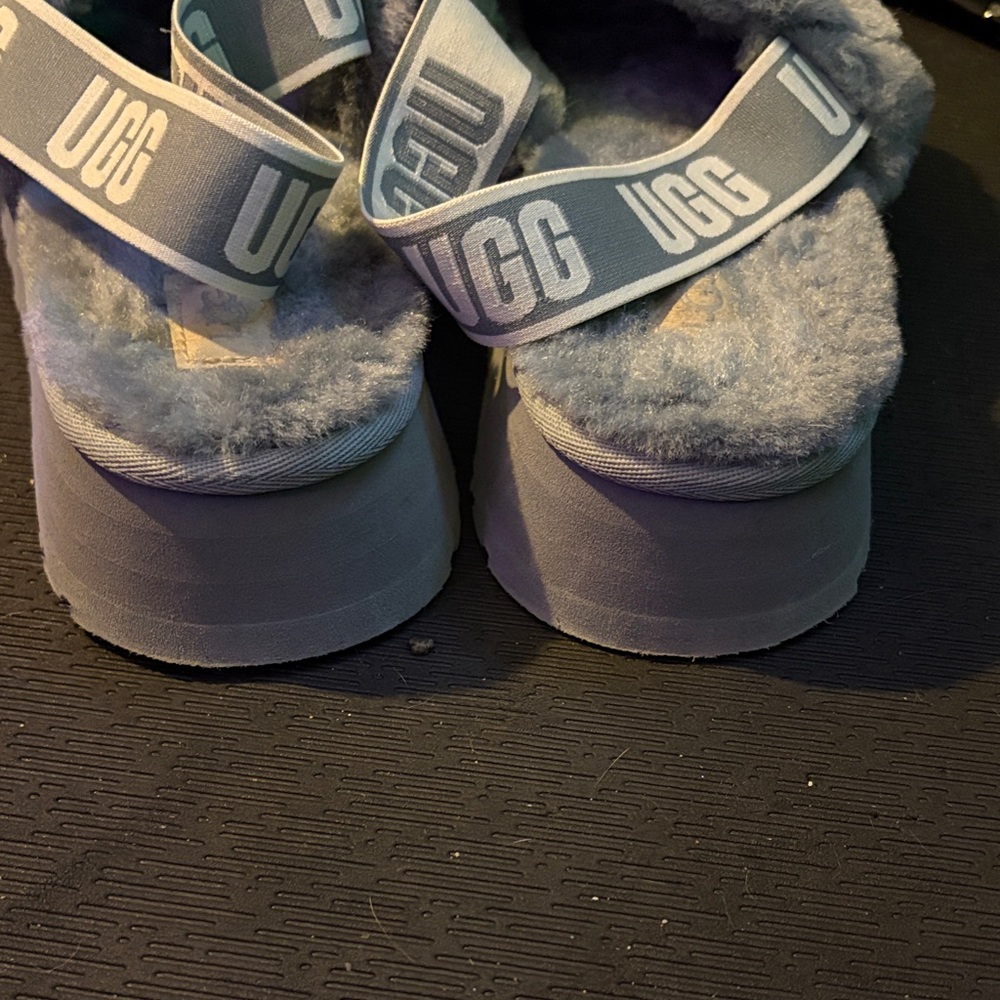 Ugg Fluff Yeah Gray Platform Slipper Sandals - image 3